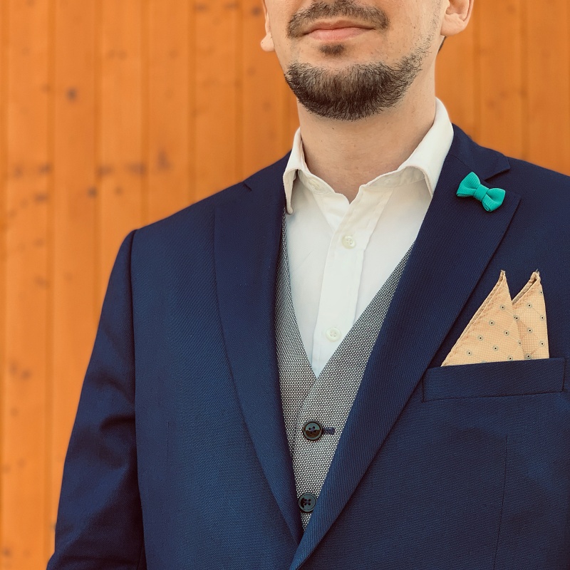 Žlutý kapesník do saka Point 