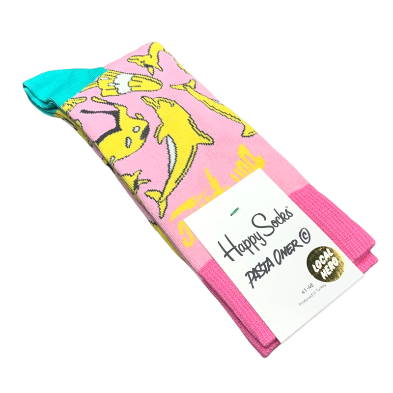Růžové ponožky Happy Socks Pasta Oner EU 41 - 46