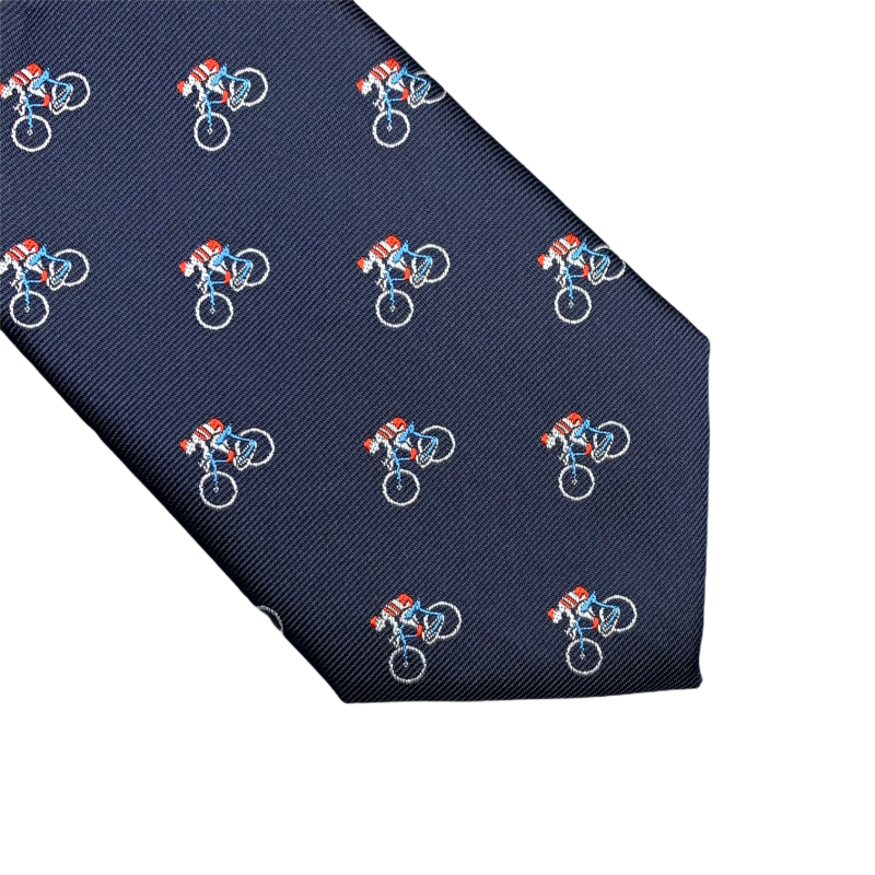 Modrá kravata Cyklista 