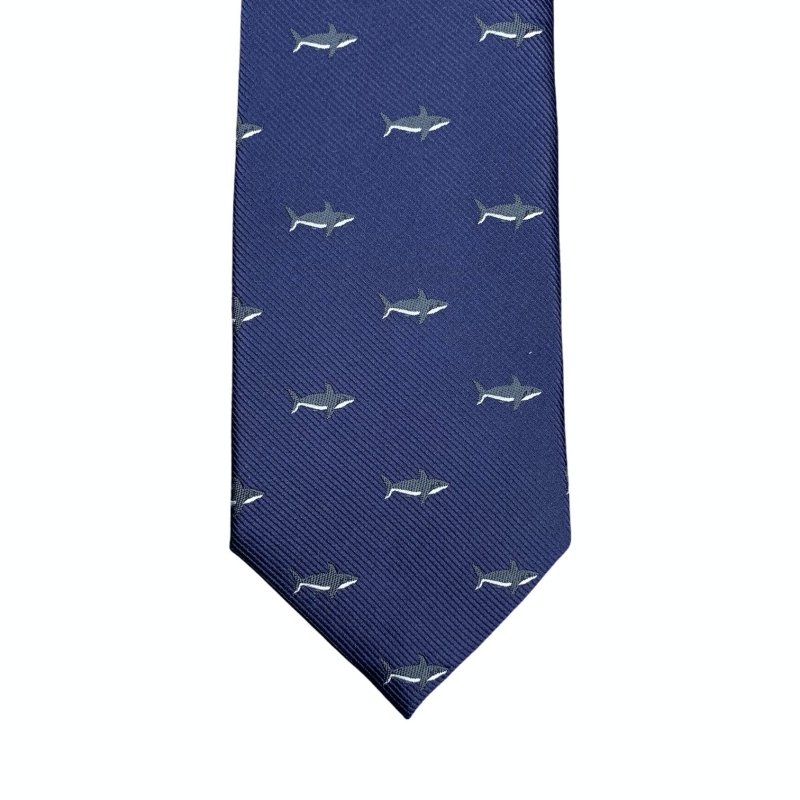 Modrá kravata Žralok 