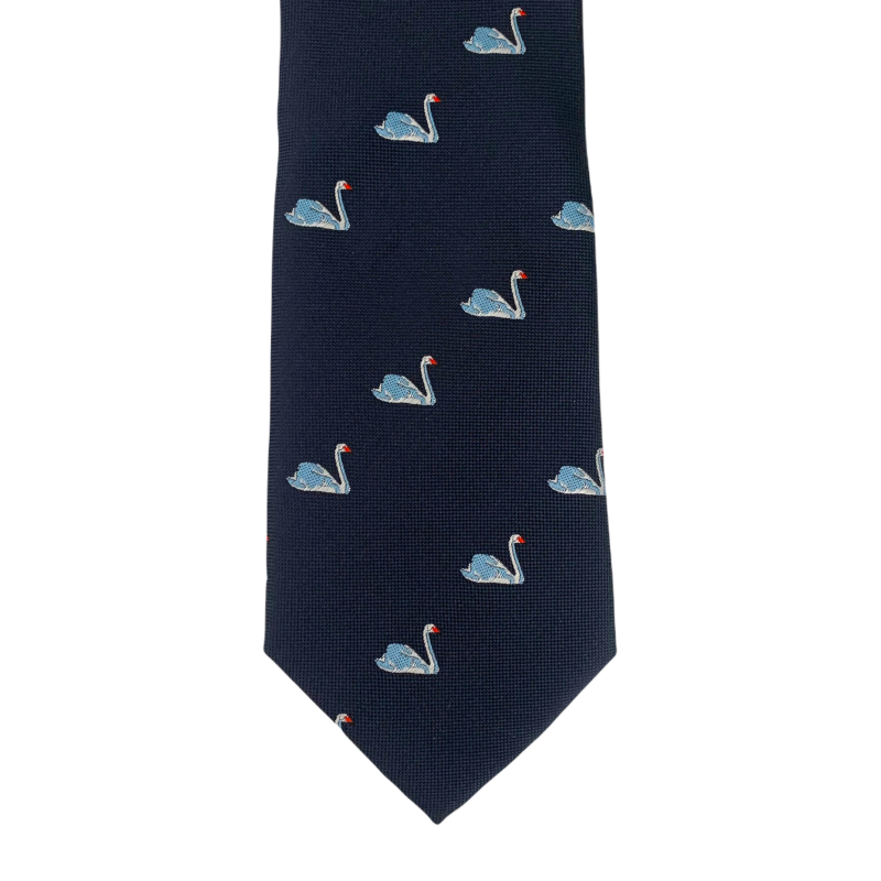 Modrá kravata Labuť 