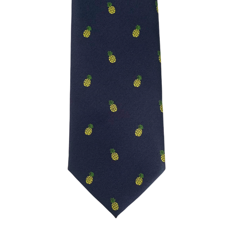 Modrá kravata Ananas 