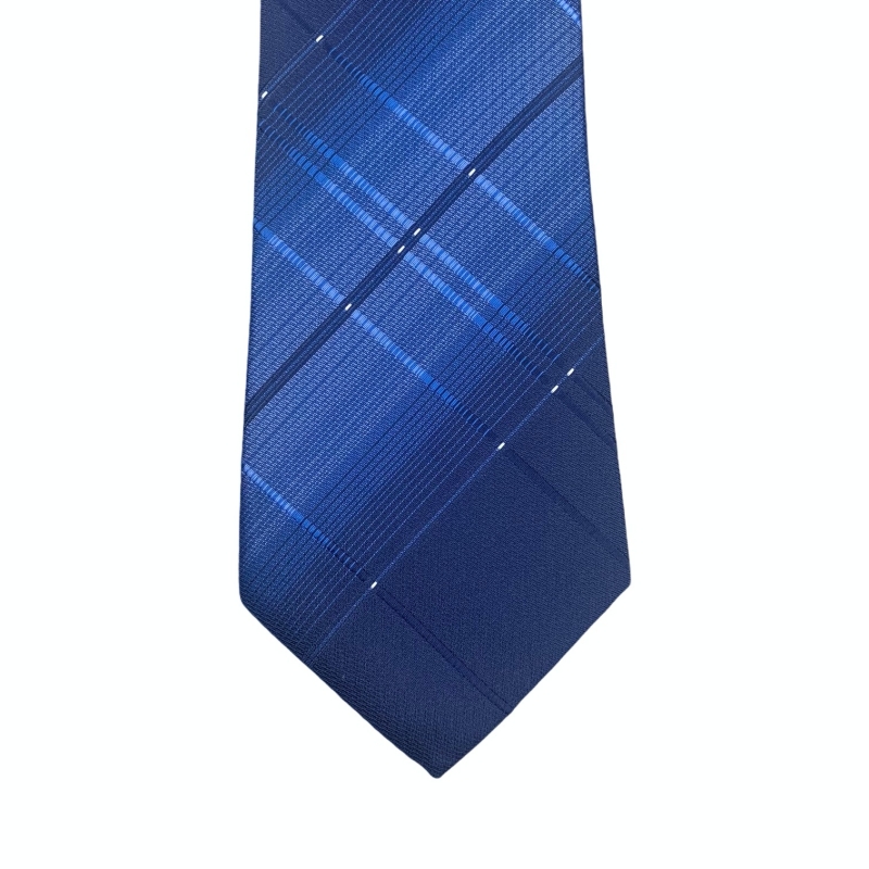 Modrá kravata Check Lines 