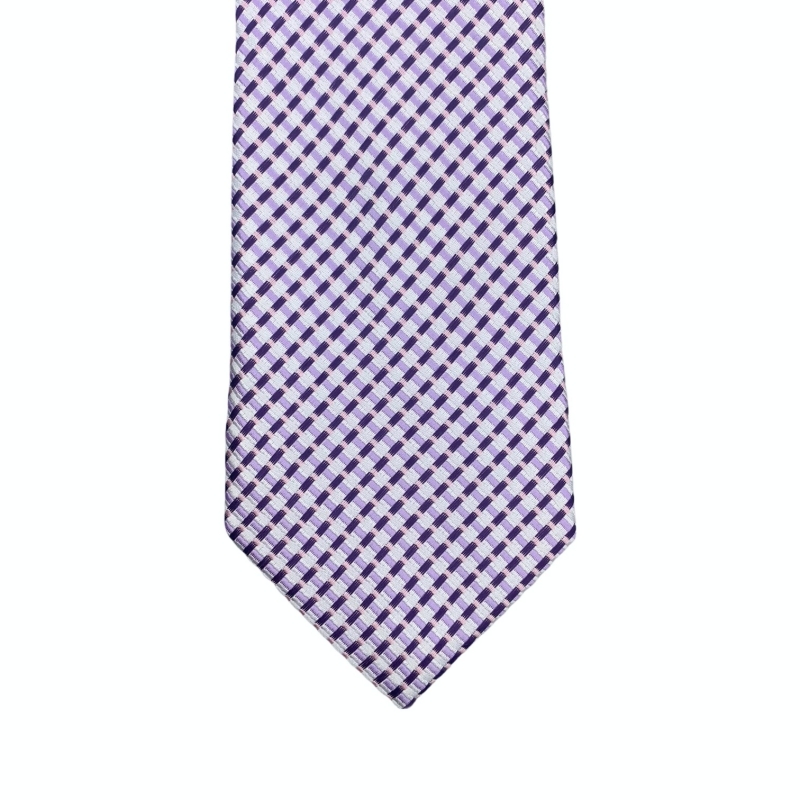 Fialová kravata Rose Check 