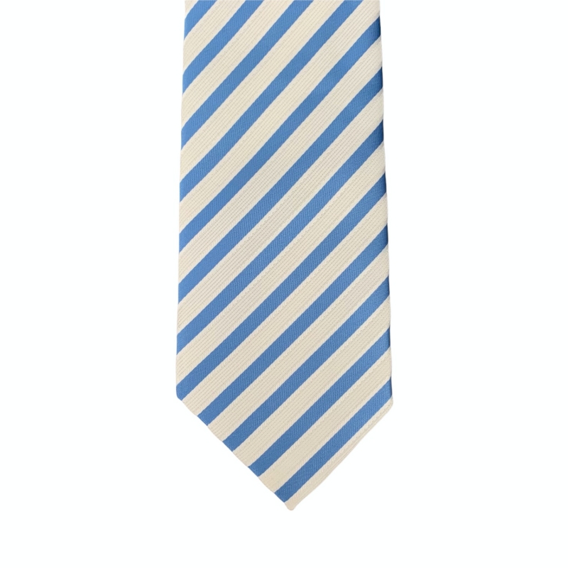 Modro - bílá kravata Pruhy 