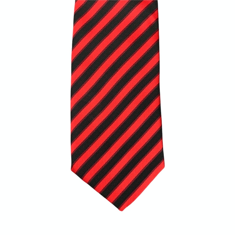 Červeno - černá kravata Pruhy 