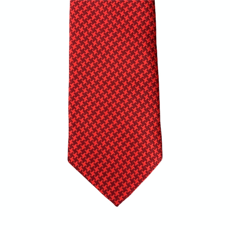 Červená kravata Houndstooth