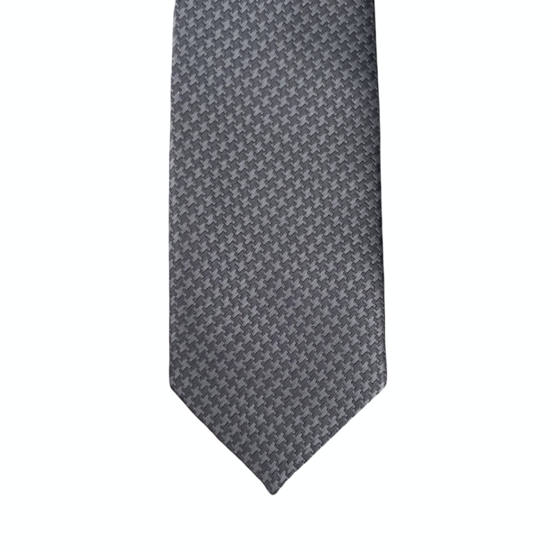 Šedá kravata Houndstooth