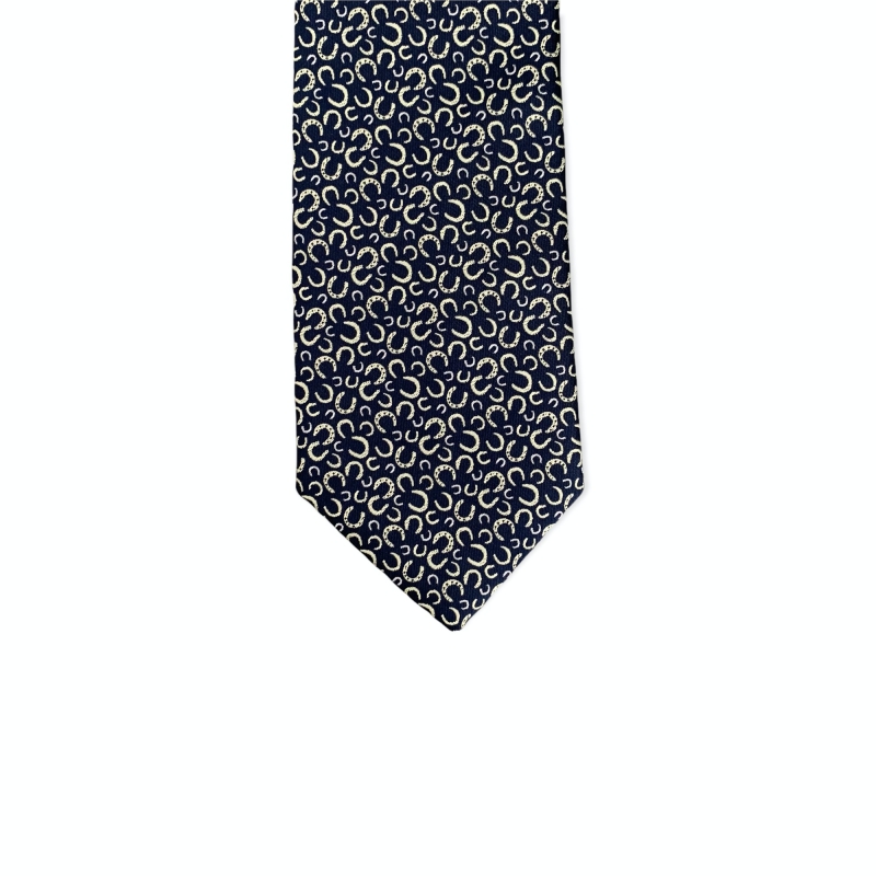 Modro - žlutá kravata Podkova 