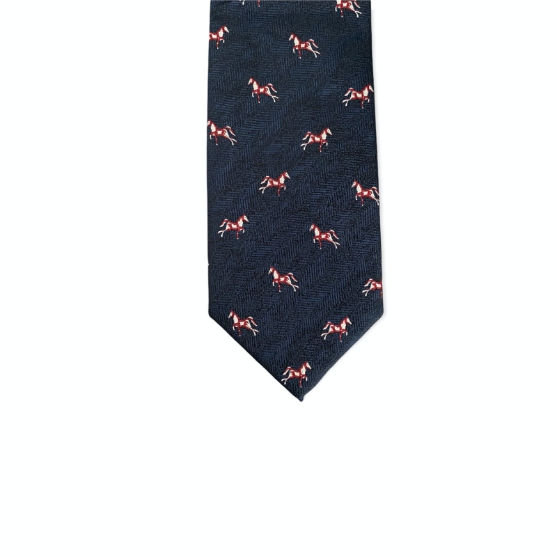 Modro - černá kravata Kůň 