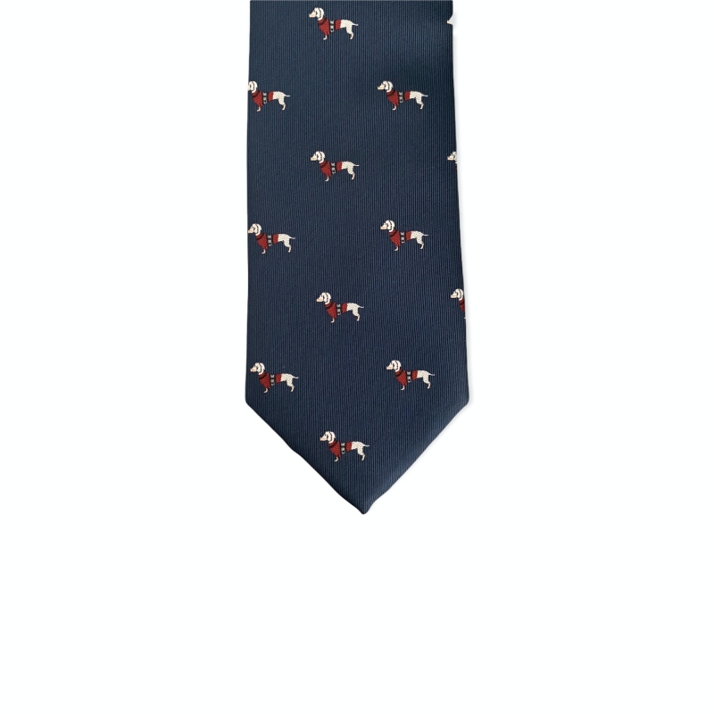 Modrá kravata Pes - jezevčík 