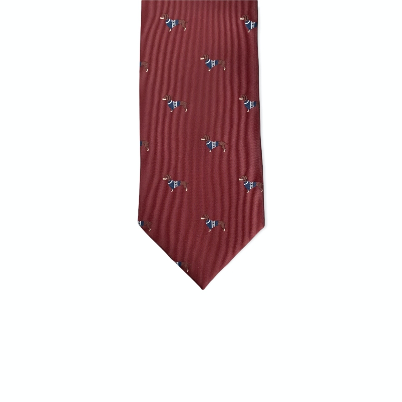 Červená kravata Pes - jezevčík 