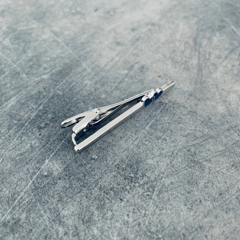 Spona na kravatu Srdce modré 