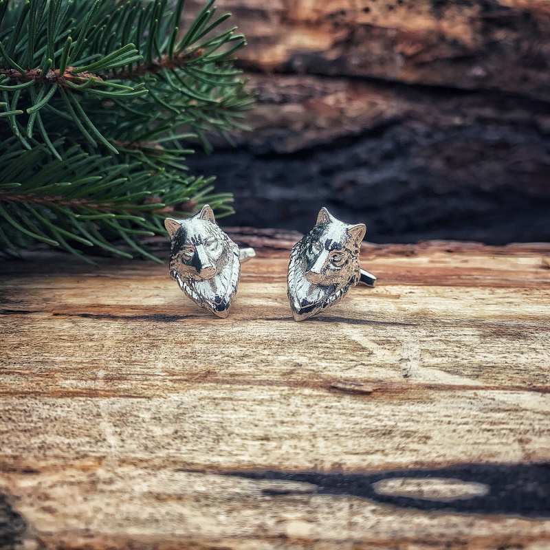 Manžetové knoflíčky Vlčí hlava