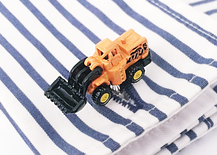 Manžetové knoflíčky Nakladač - stavební stroj 