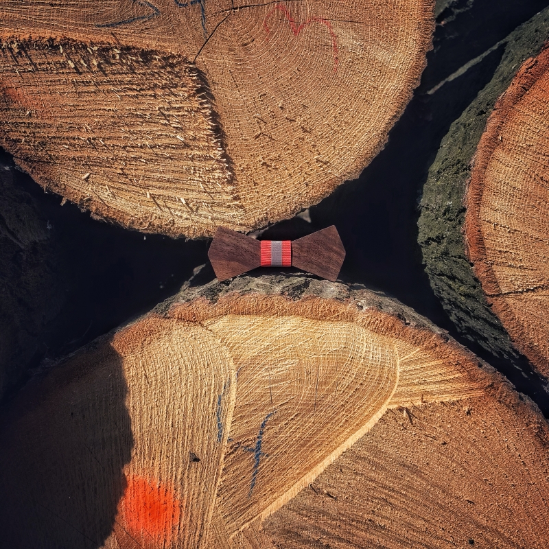 Dřevěný pánský motýlek Slim Reflex 