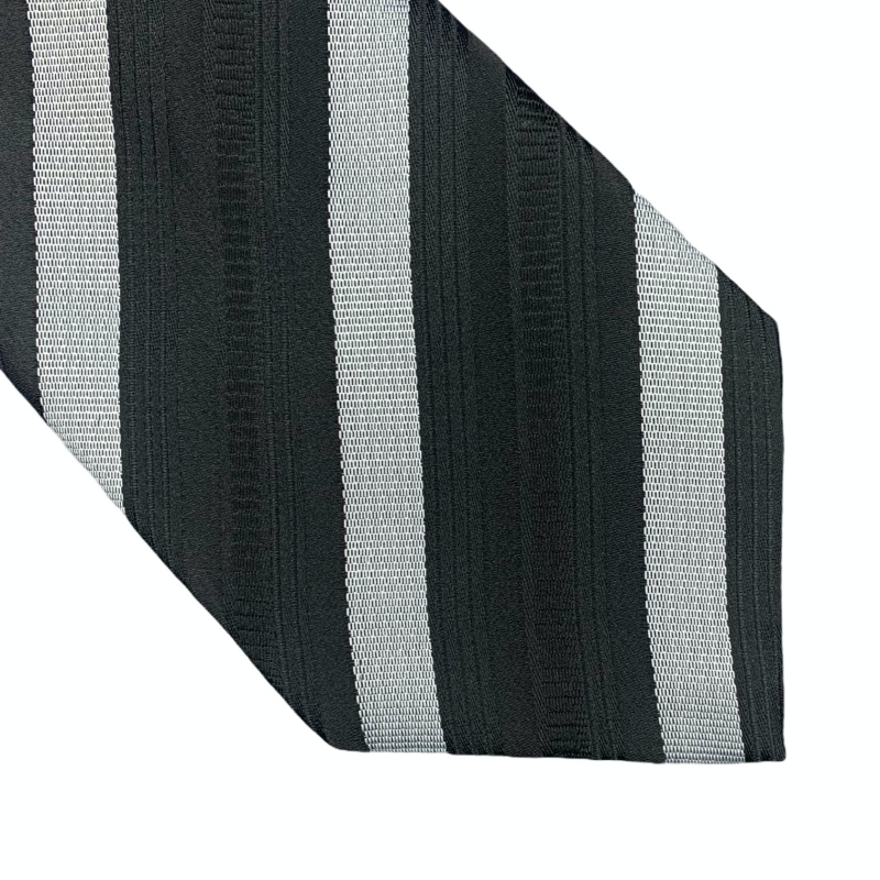 Černo - stříbrná kravata Pruhy 