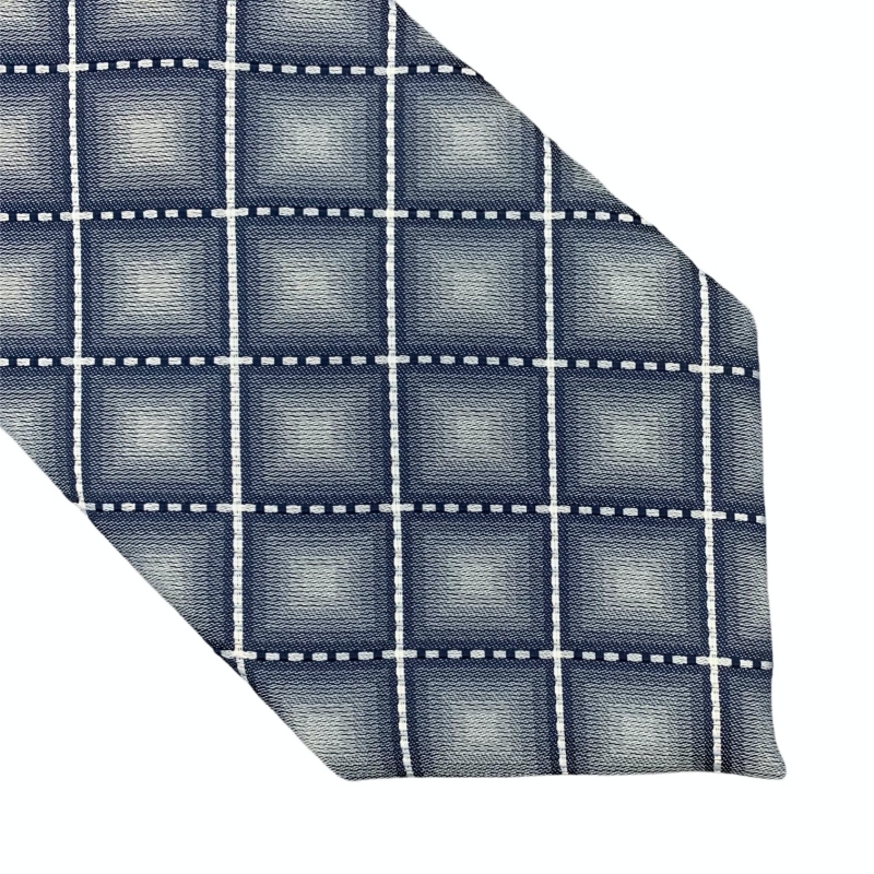 Šedá kravata Mřížka 