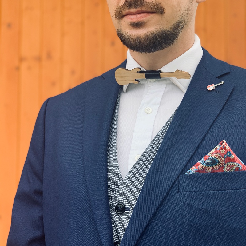 Brož Elektronická kytara červená 