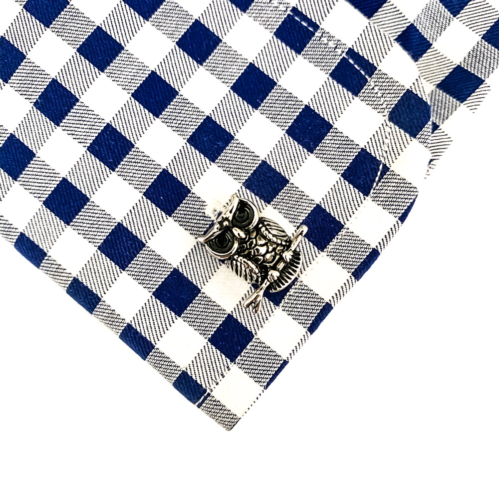 Manžetové knoflíčky Sova na větvi 