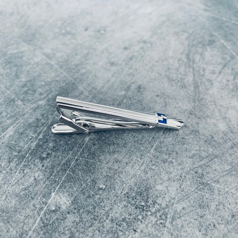 Spona na kravatu L modré 