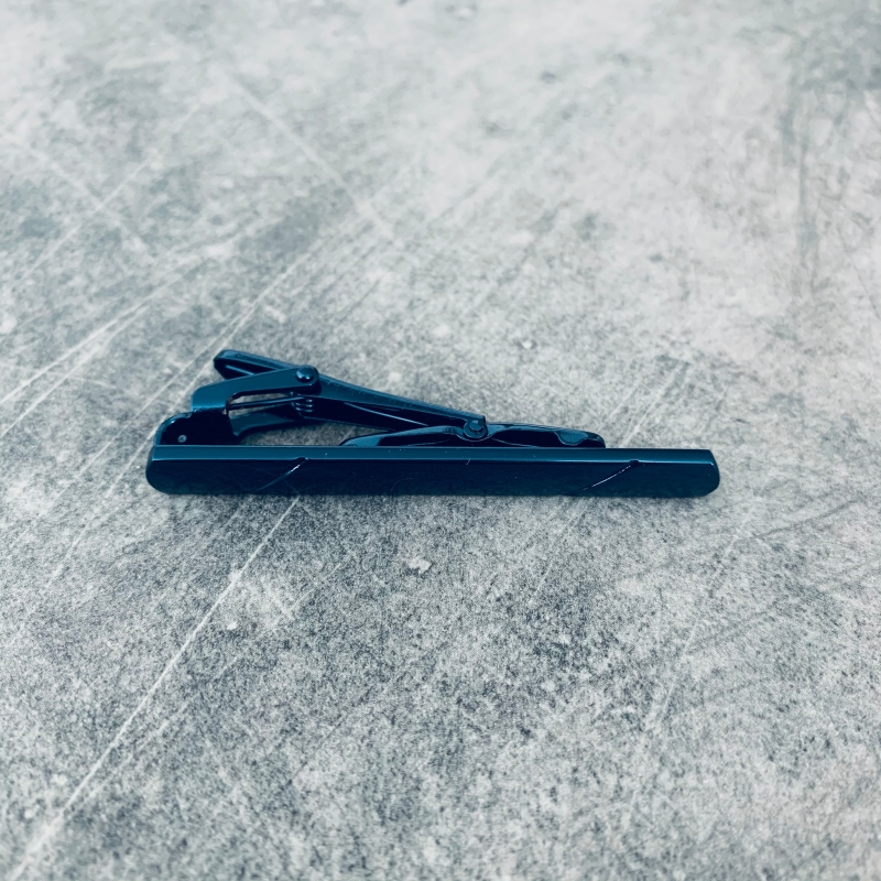 Modrá spona na kravatu Bar