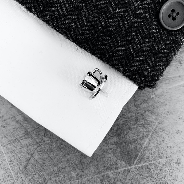 Manžetové knoflíčky Čajová konvička a šálek na čaj 