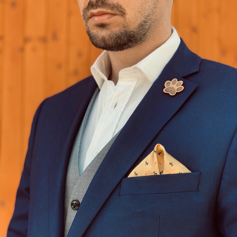 Dřevěná brož Tlapka 