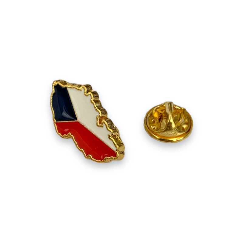 Zlatá brož Mapa Česká republika 