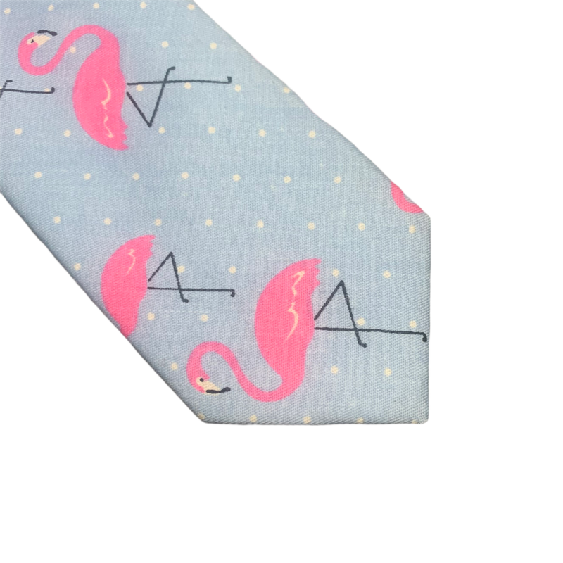 Modrá kravata Plameňák 