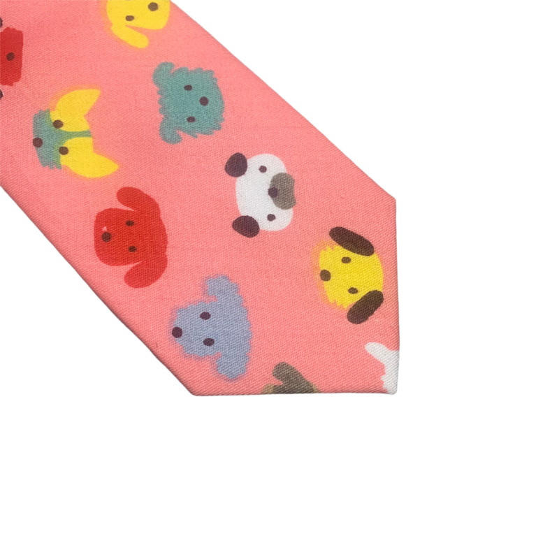 Růžová kravata Pejsci 