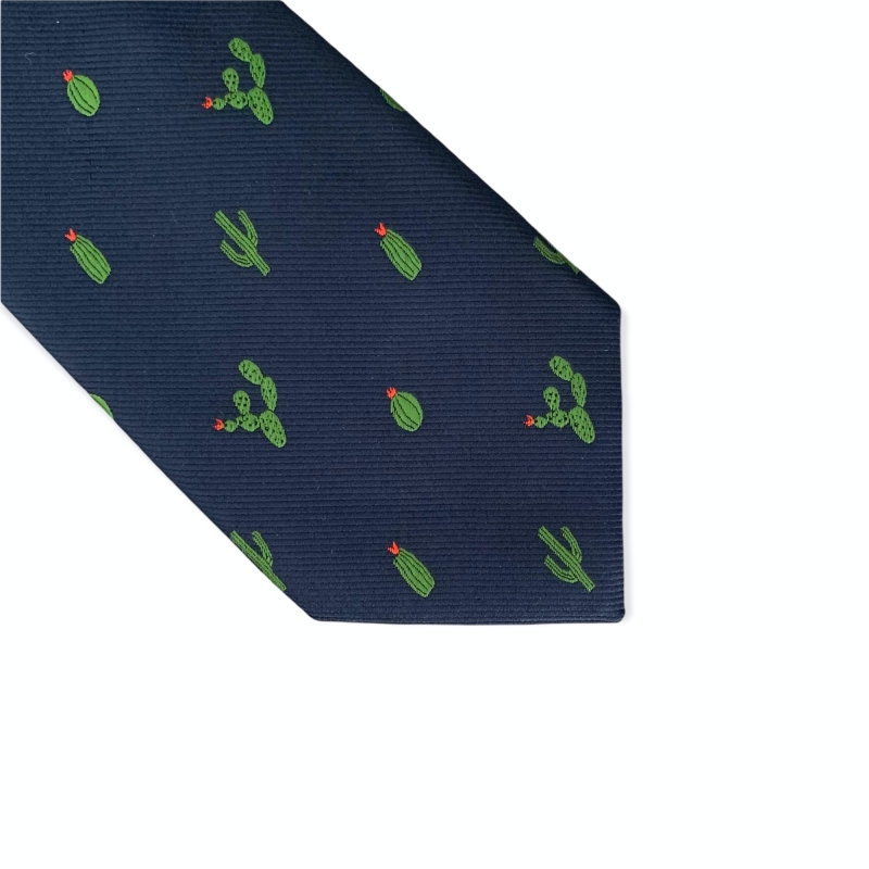 Modrá kravata Kaktus 