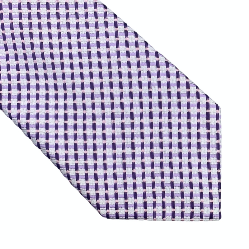 Fialová kravata Rose Check 