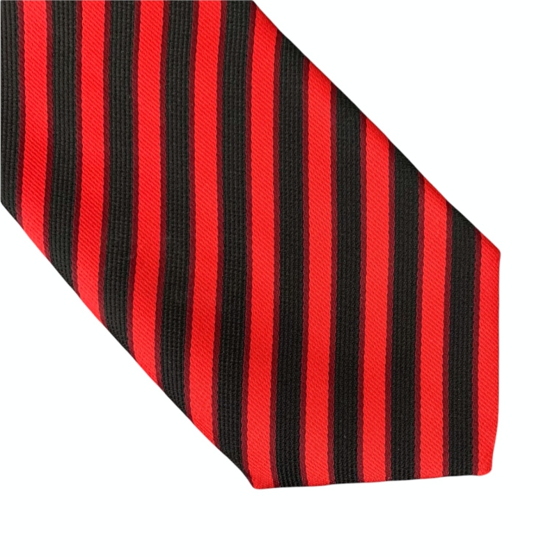 Červeno - černá kravata Pruhy 