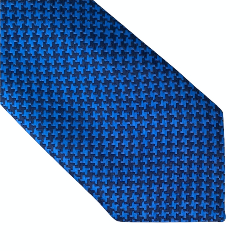 Modro - černá kravata Houndstooth