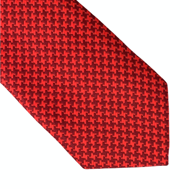 Červená kravata Houndstooth