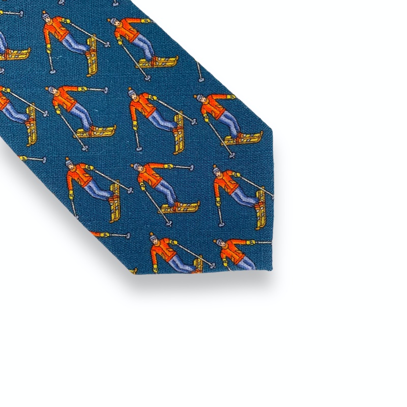 Modrá kravata Lyžař