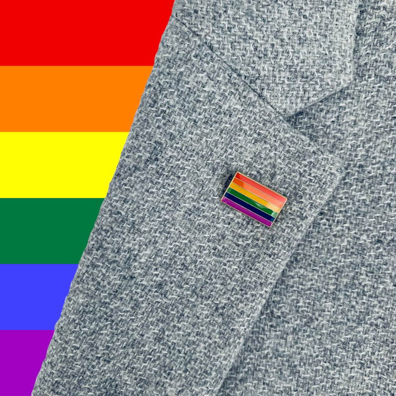 Zlatá brož Obdelník LGBT