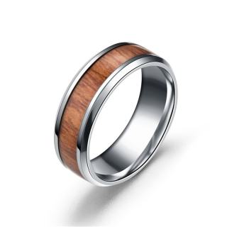 Stříbrný prsten Wood vel. 10