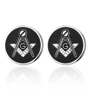 Manžetové knoflíčky Zednářský symbol - II. jakost