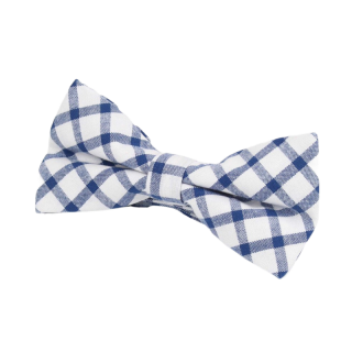 Modro - bílý kostkovaný motýlek Cotton 