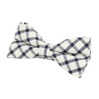 Černo - bílý kostkovaný motýlek Cotton 