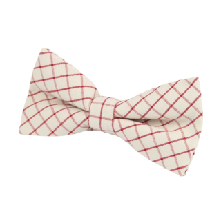 Červeno - bílý kostkovaný motýlek Cotton I.