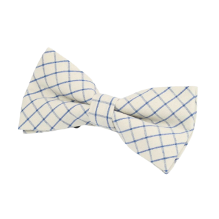 Modro - bílý kostkovaný motýlek Cotton I. 