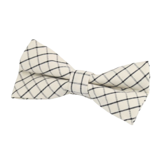 Tmavě modro - bílý kostkovaný motýlek Cotton 