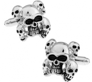 Manžetové knoflíčky Skulls - 5ti hlavá lebka