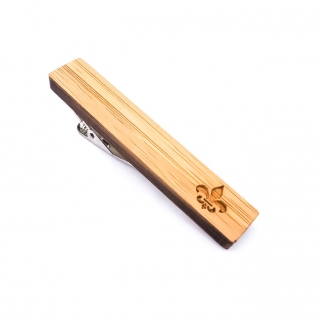 Dřevěná spona na kravatu Ornament