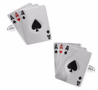 Manžetové knoflíčky Poker - 3 esa