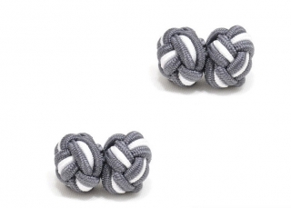 LMK Manžetové knoflíčky Ball - šedobílé