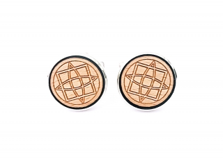 Dřevěné manžetové knoflíčky Geometrické tvary